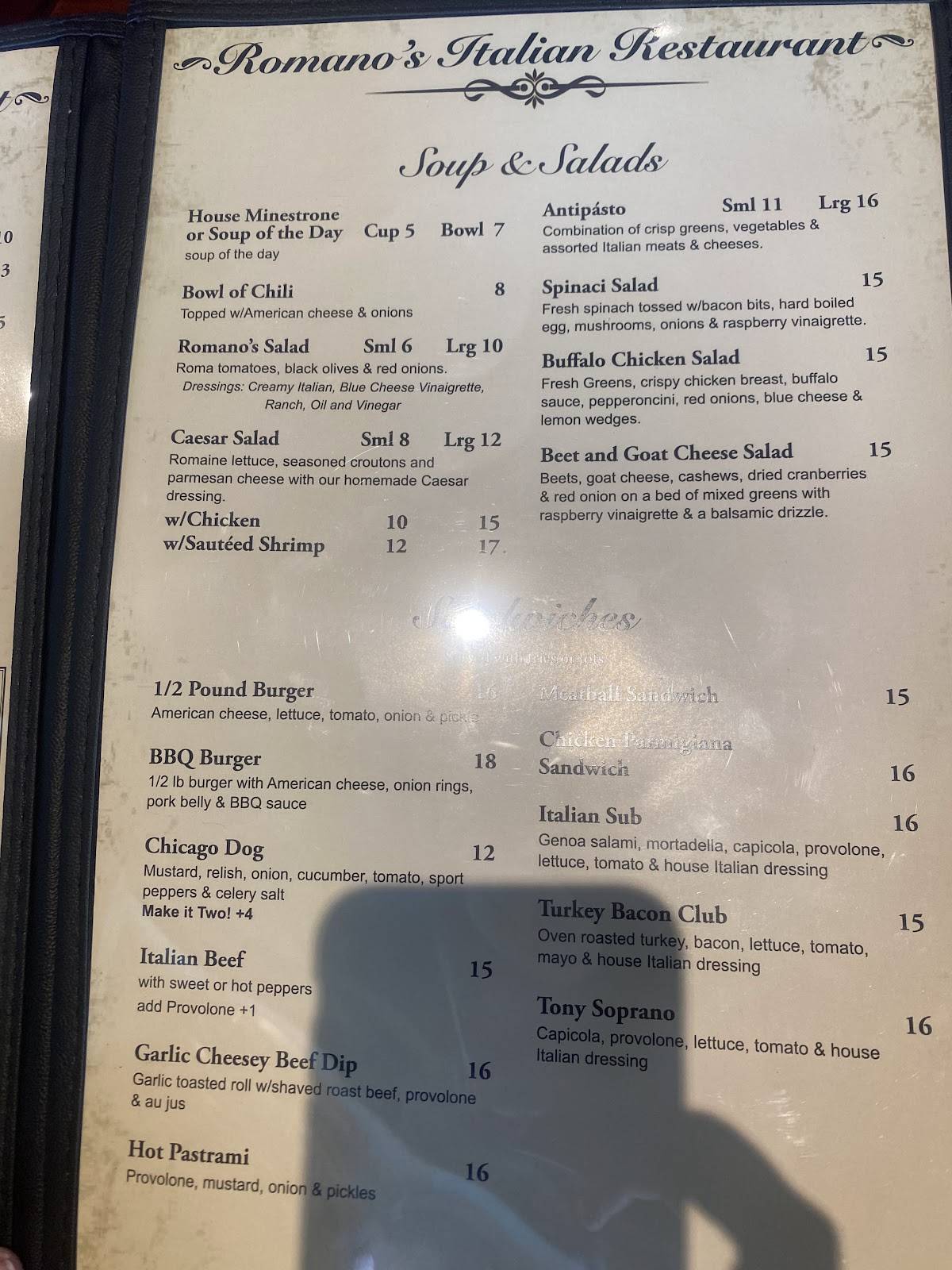 Romano's Chicago Pizzeria меню
