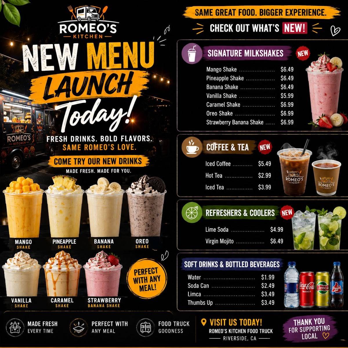 Romeo's Kitchen - Indian Cuisine Food Truck меню
