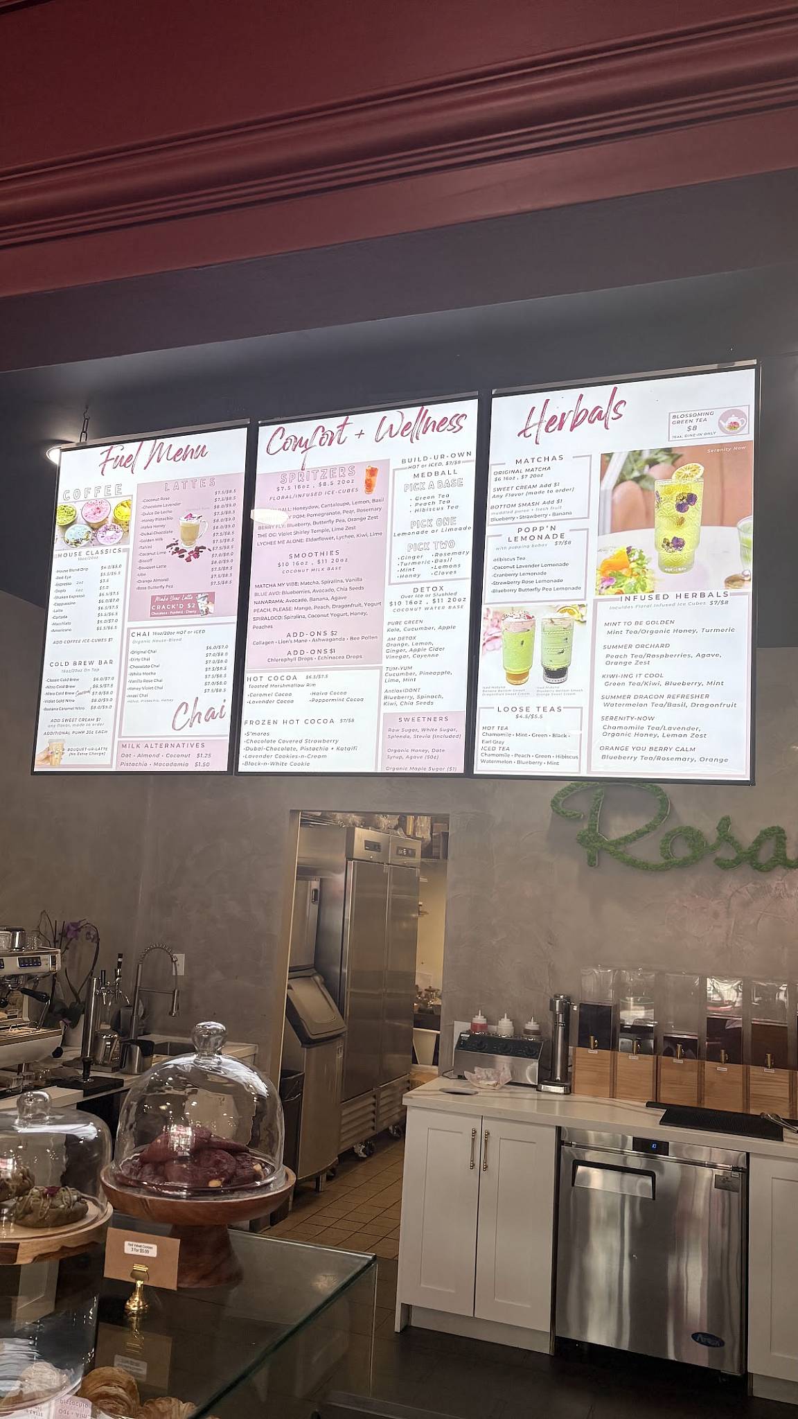 Rosalia's Botanical Cafe меню