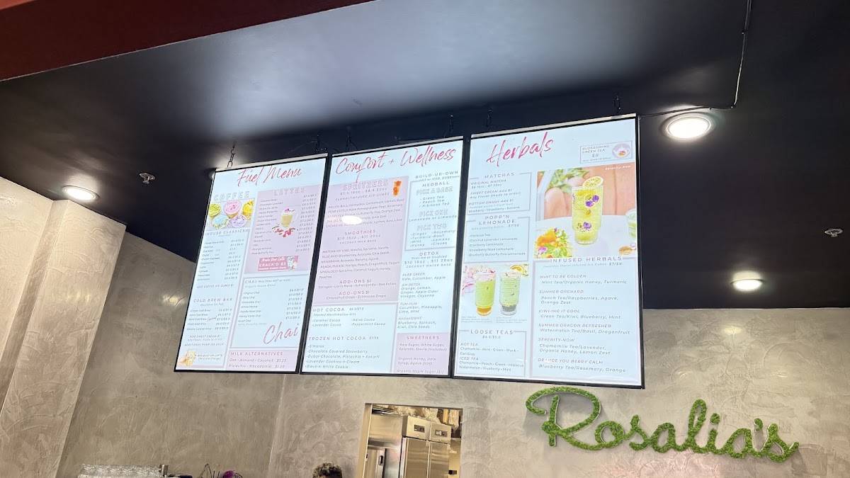 Rosalia's Botanical Cafe меню