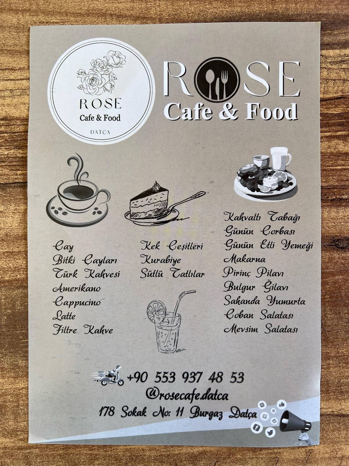 Rose Cafe меню