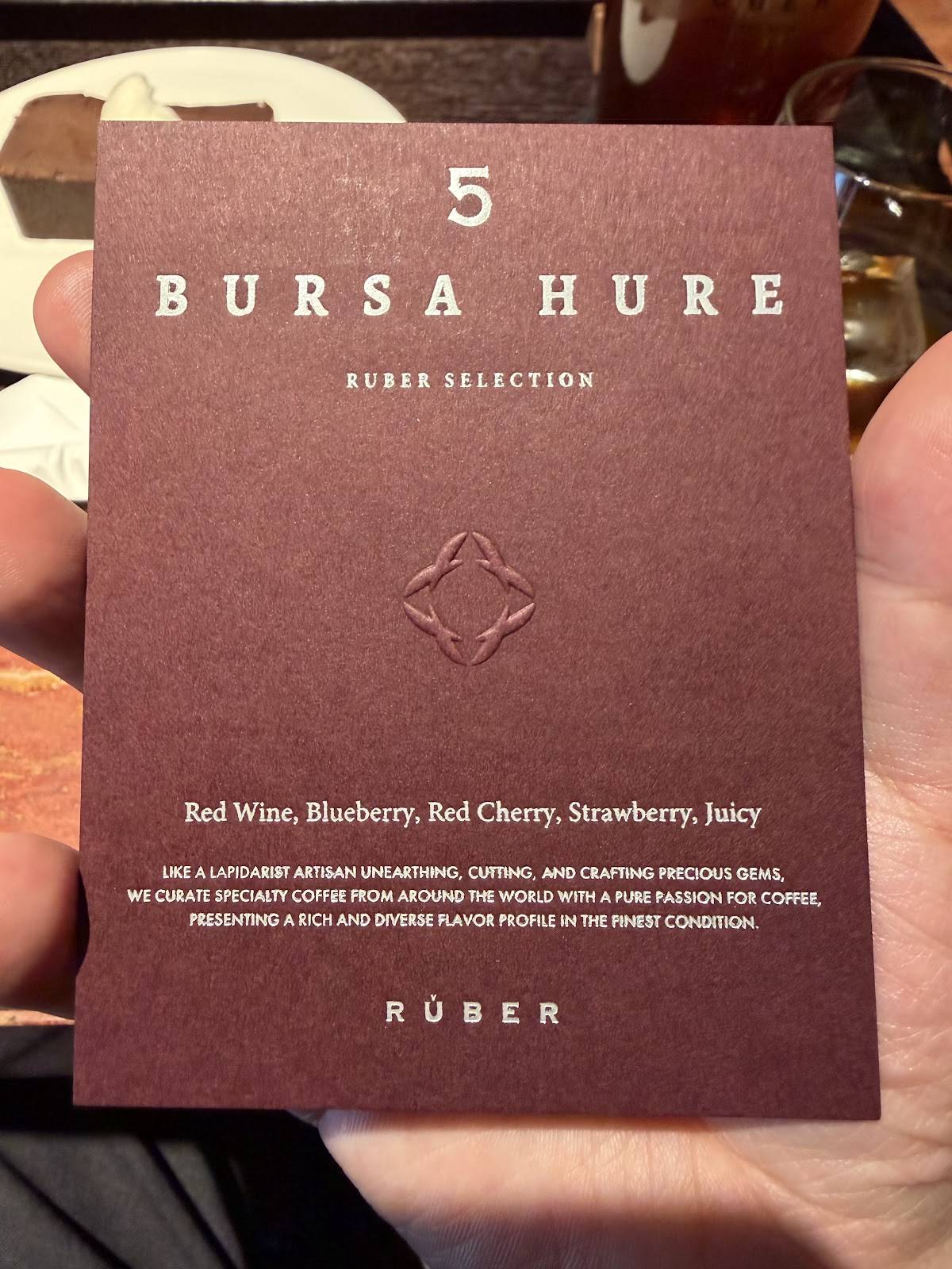 Ruber Roastery Cafe меню