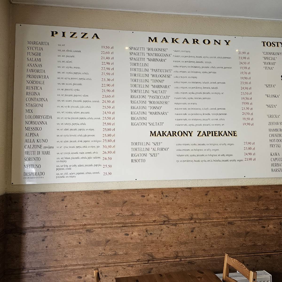 Pizzeria "At Mark's" меню