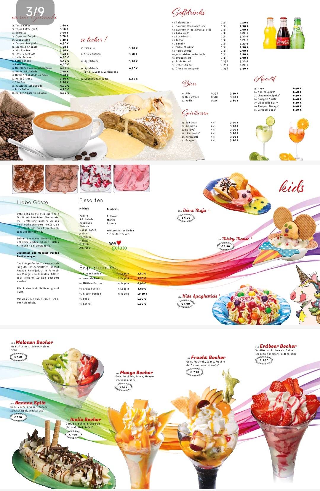 Eiscafé Italia меню