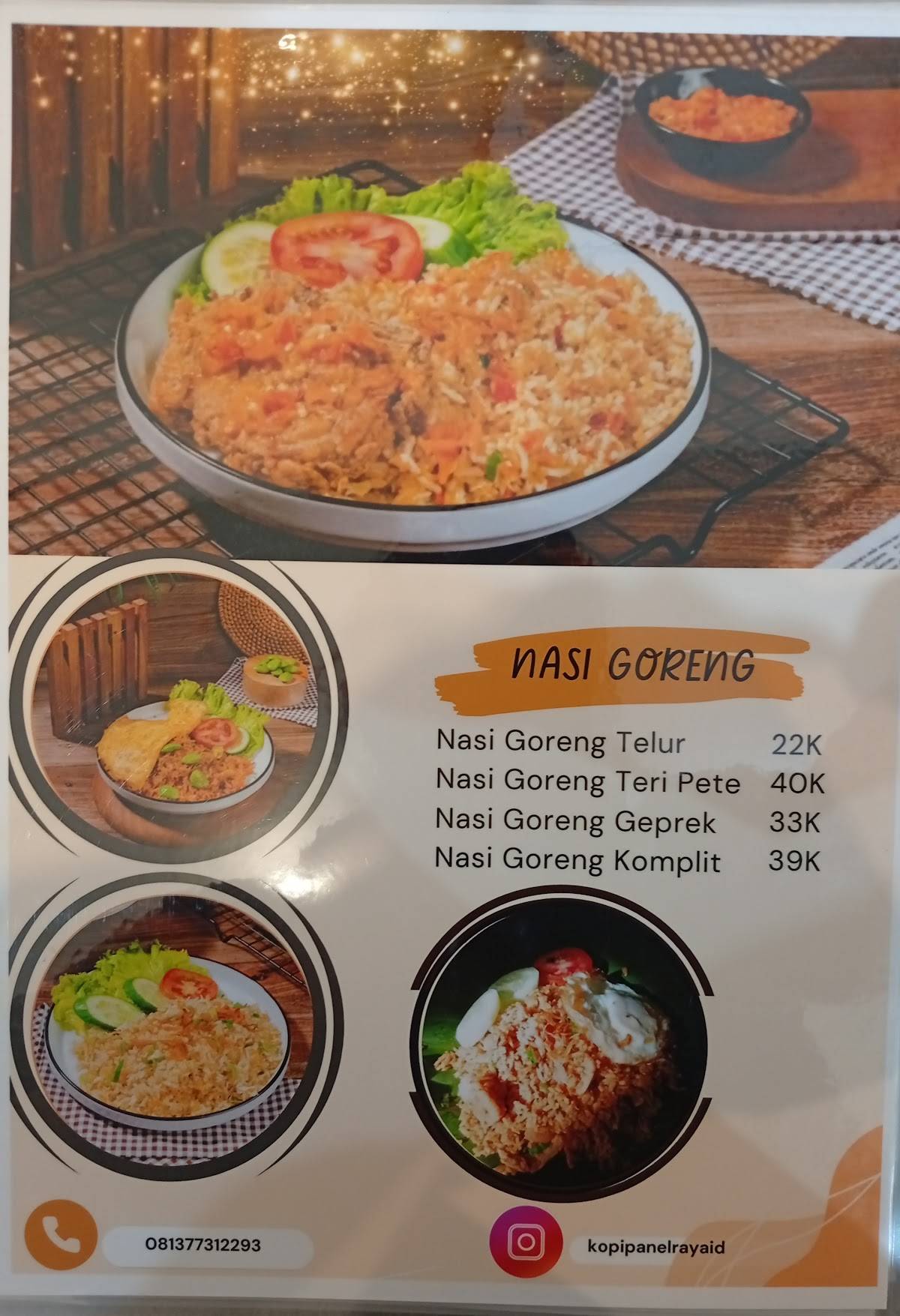 Rumah Makan & Kopi Panel Raya меню