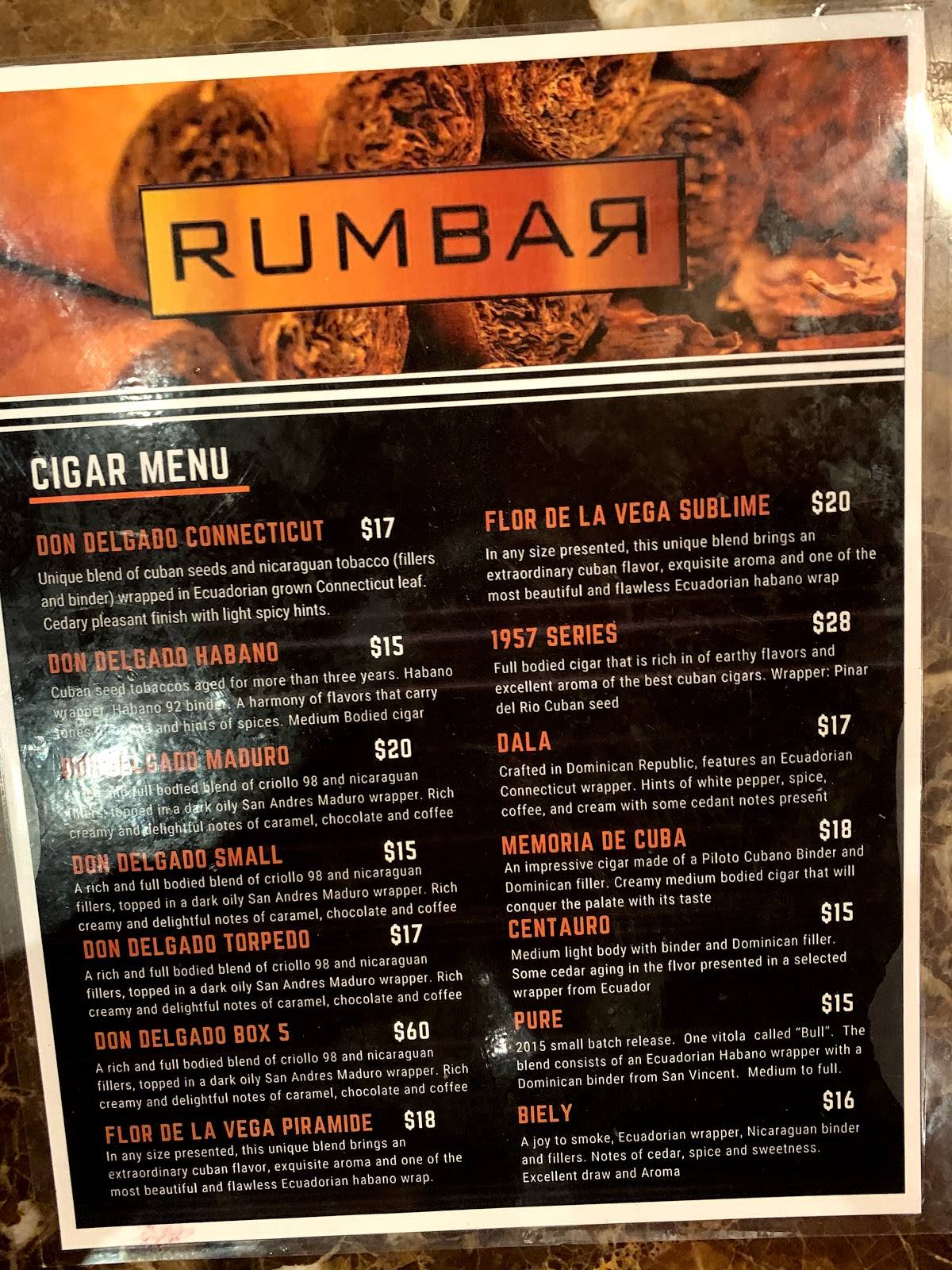 Rum Bar меню