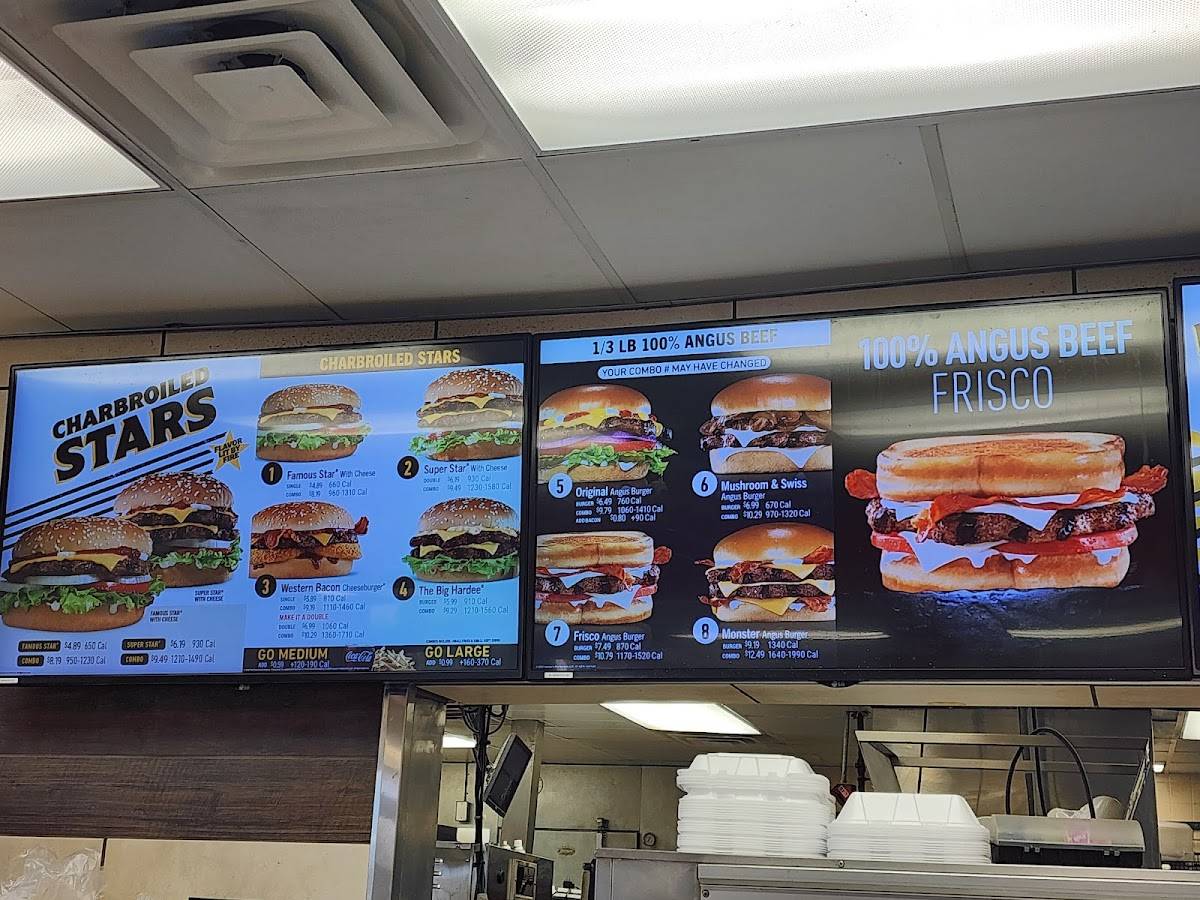 Hardee's меню