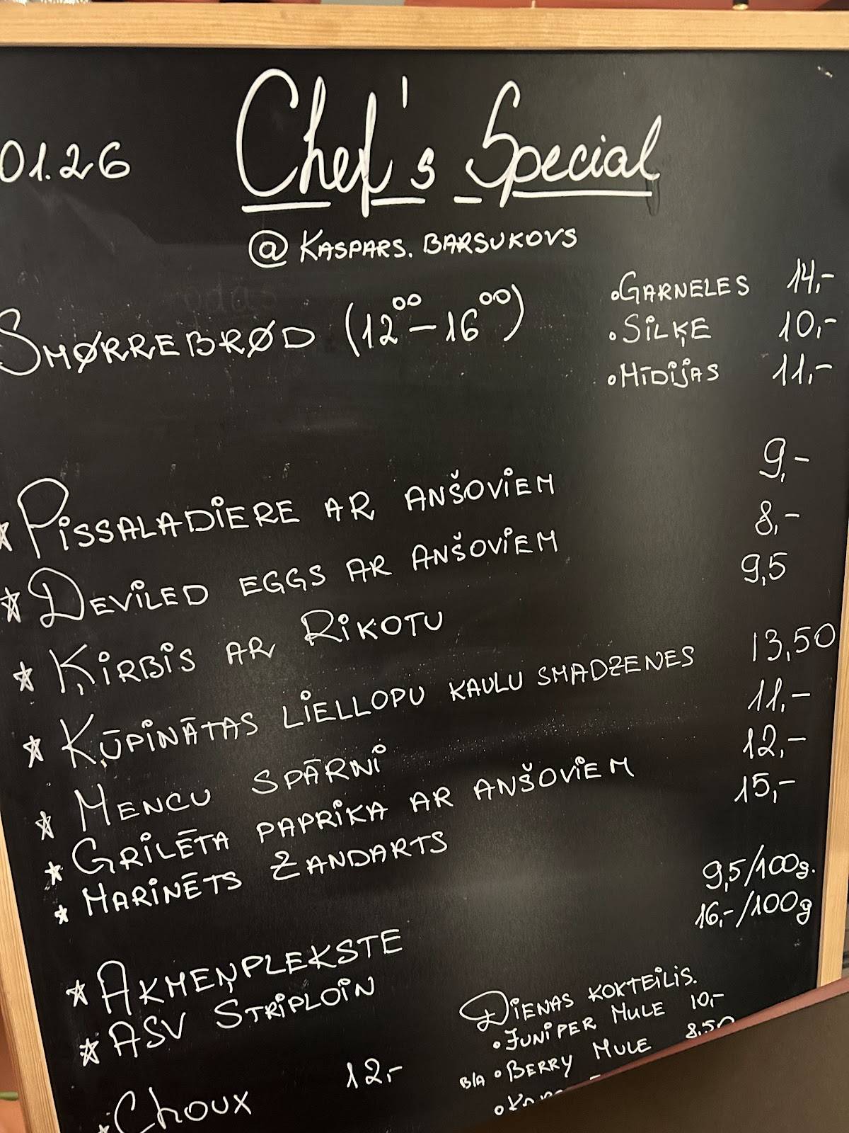 SMOR Modern Bistro меню