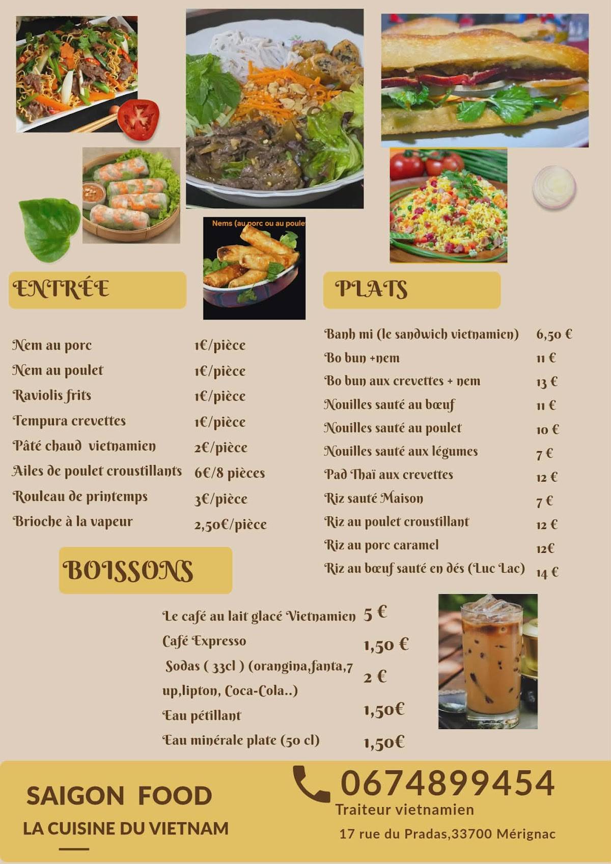 Saigon Food меню