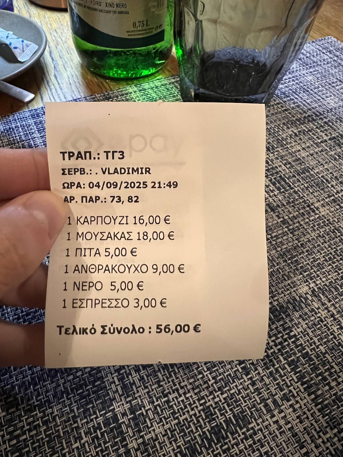 Santorinia меню