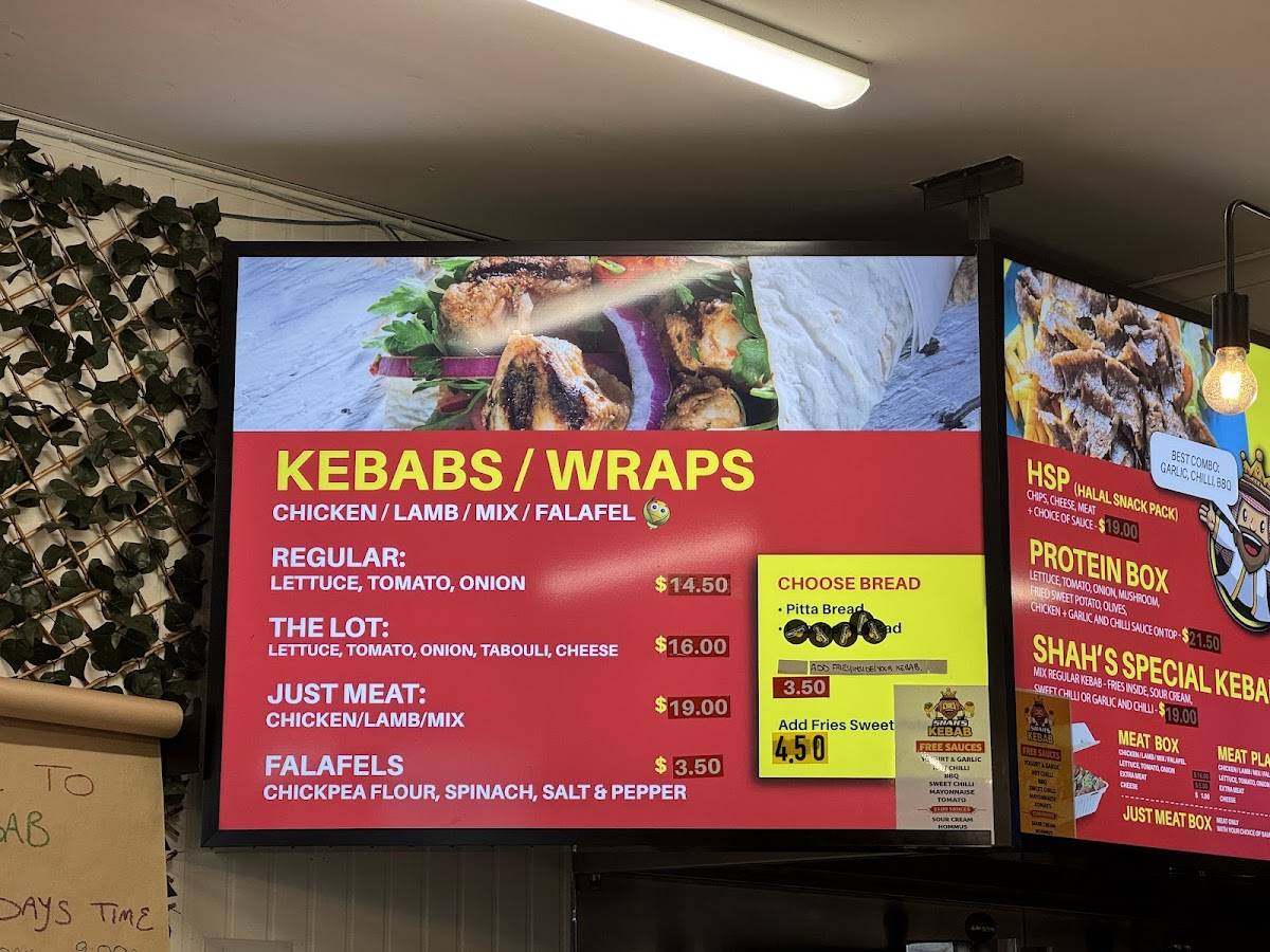 Shah’s Kebab Invermay меню