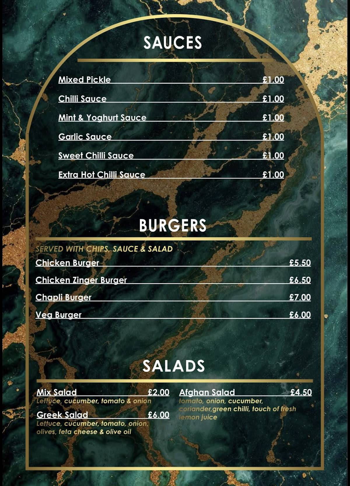 Shinwari Restaurant меню