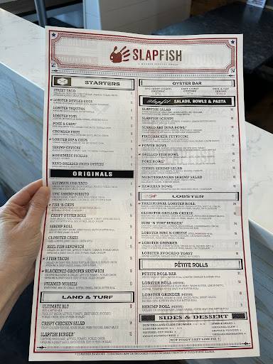 Slapfish меню