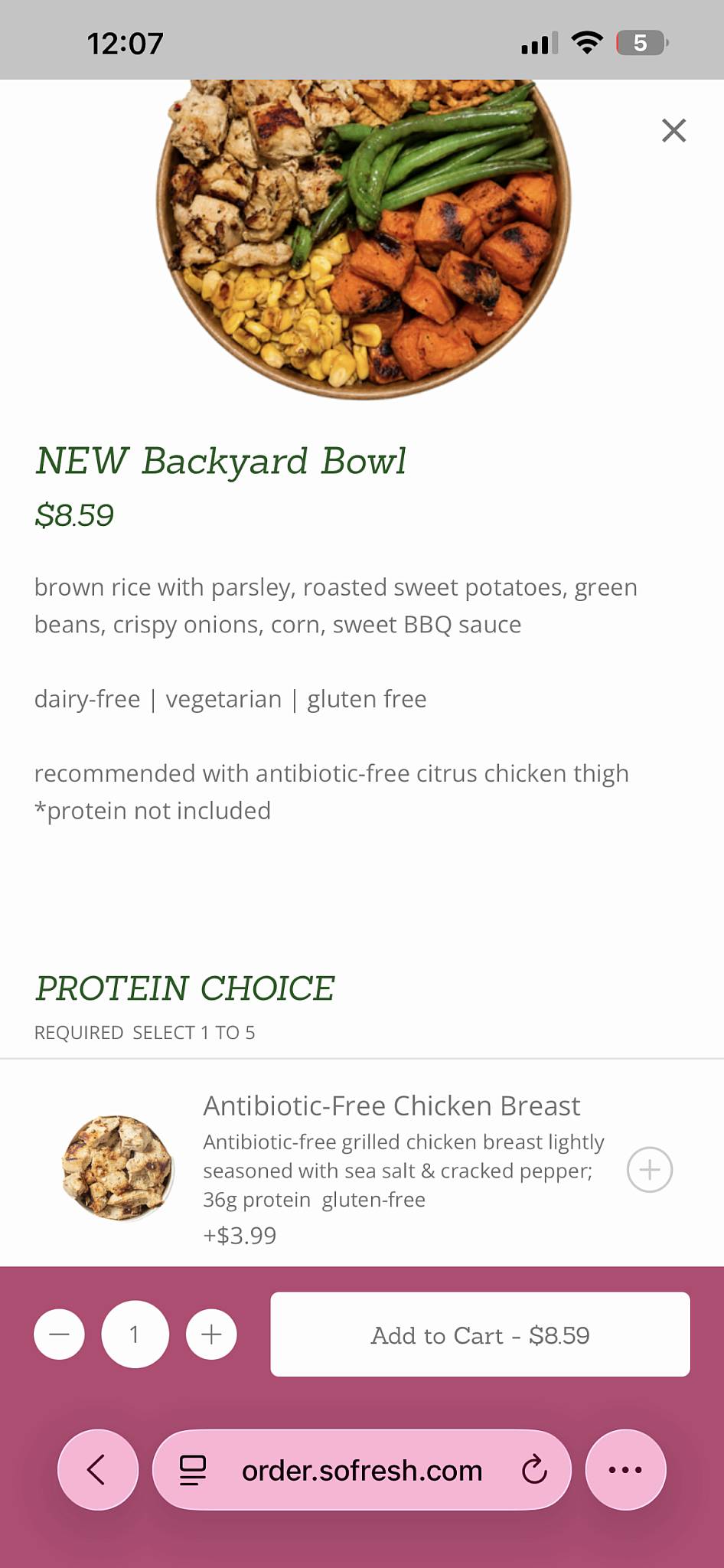 SoFresh - Healthy Salads, Wraps & Bowls меню