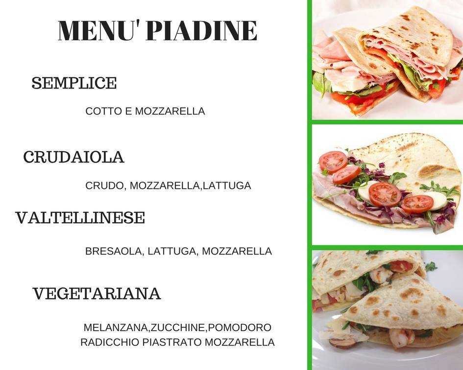 Solaria cafè меню