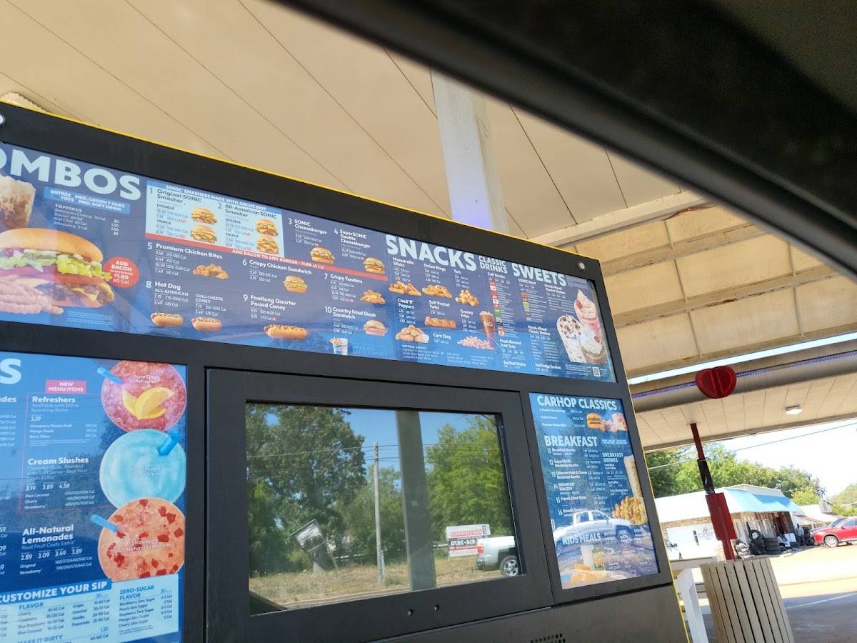 Sonic Drive-In меню