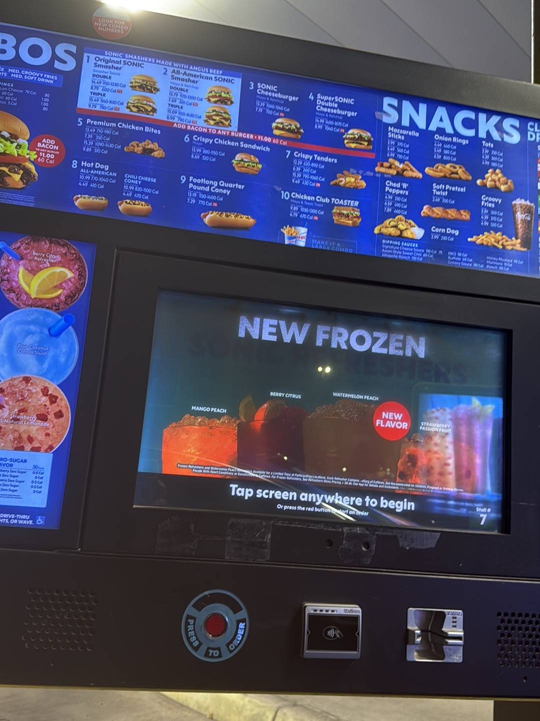 Sonic Drive-In меню