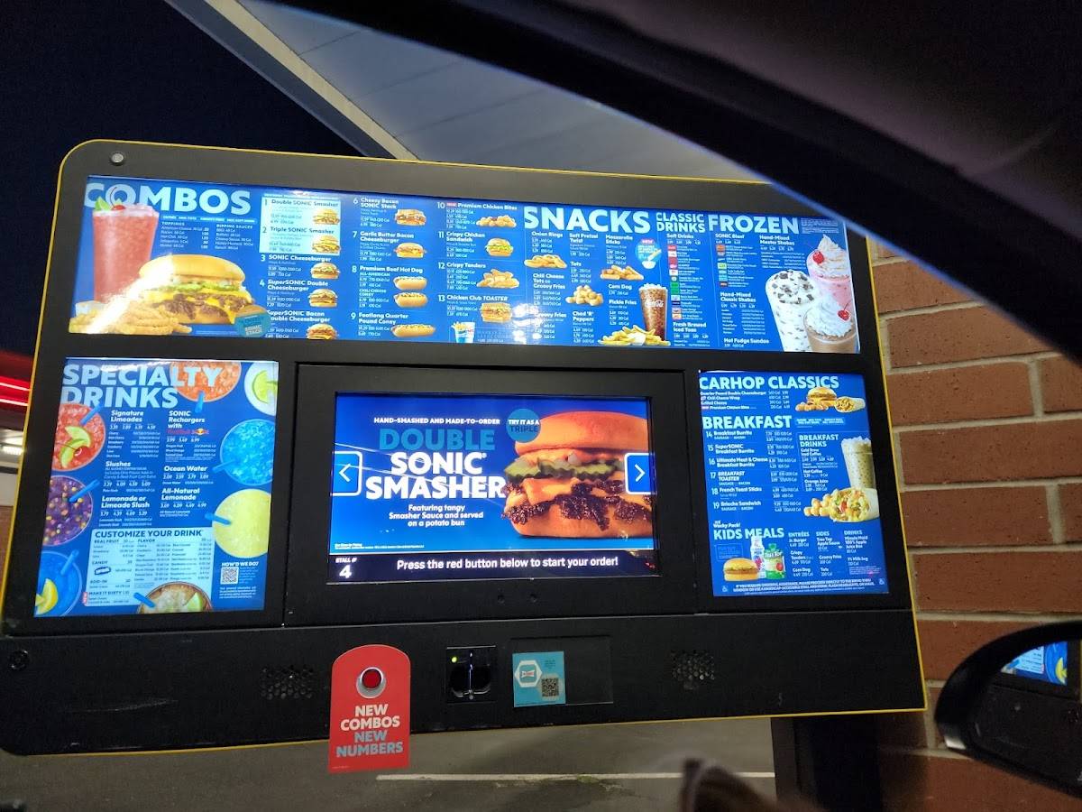 Sonic Drive-In меню