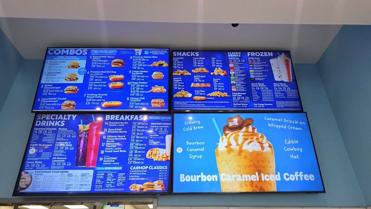 Sonic Drive-In меню