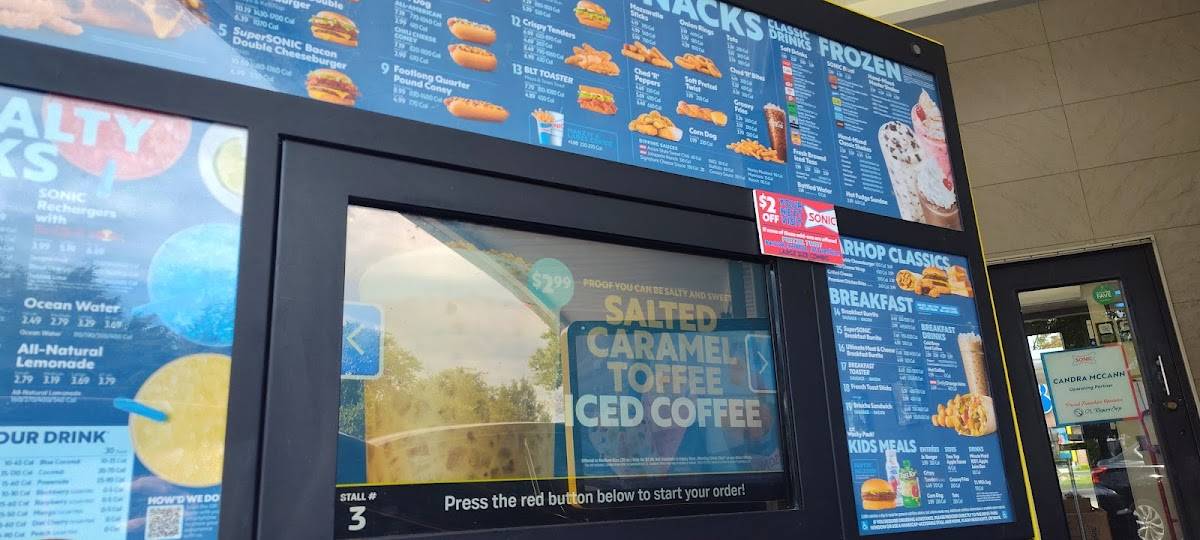 Sonic Drive-In меню