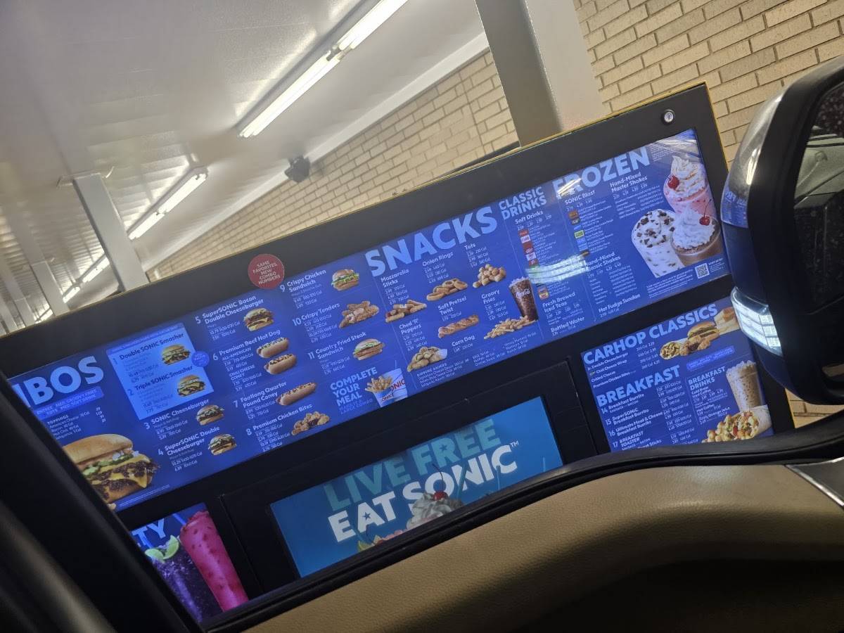 Sonic Drive-In меню
