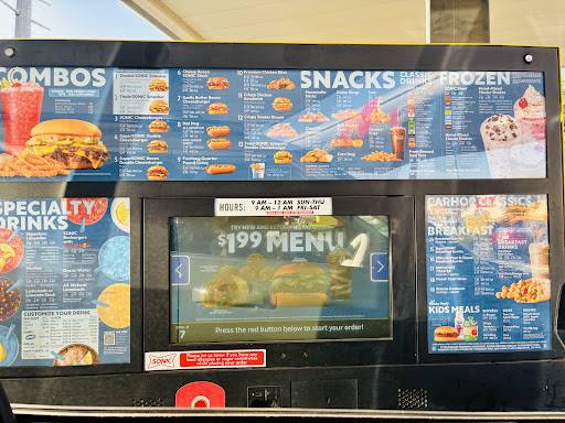 Sonic Drive-In меню