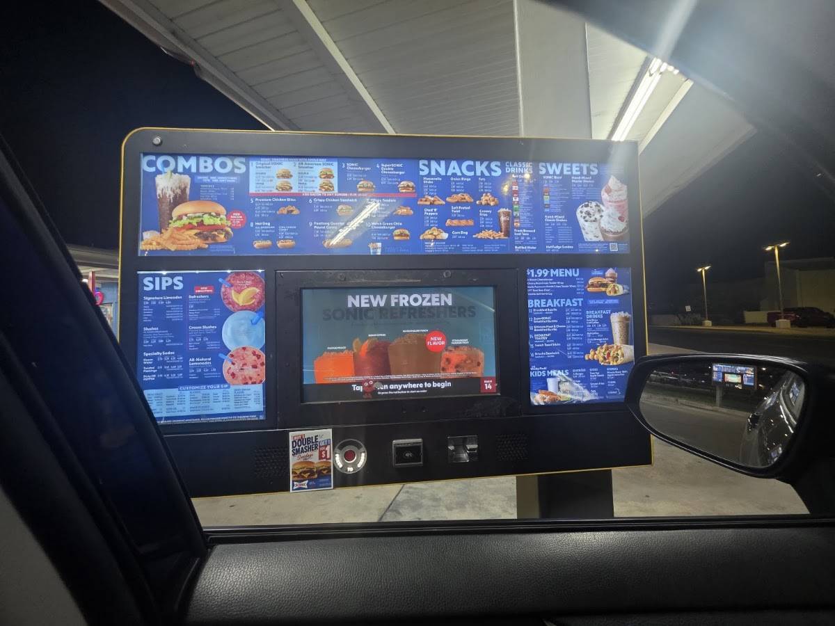 Sonic Drive-In меню