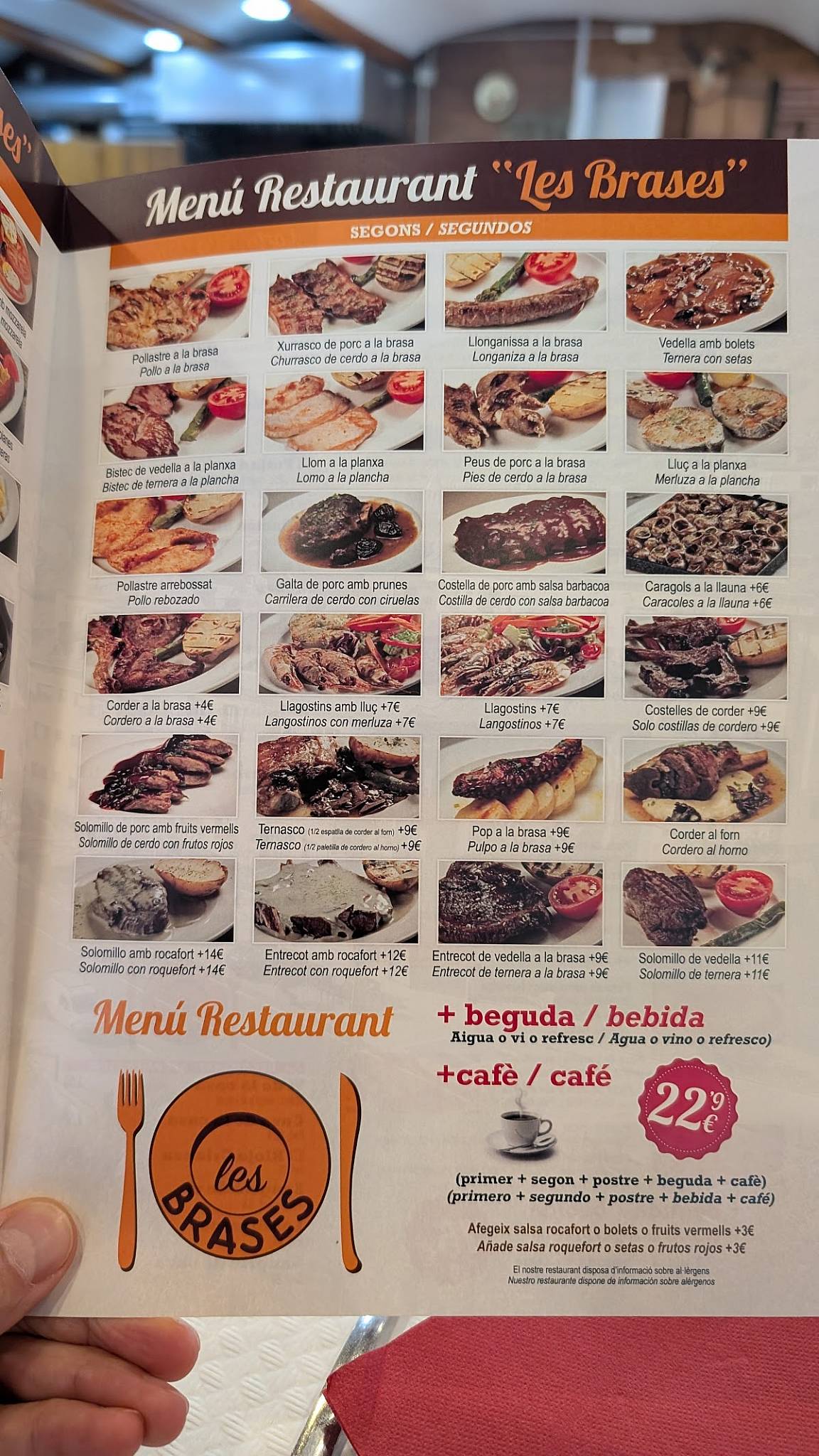 Restaurant Les Brases меню