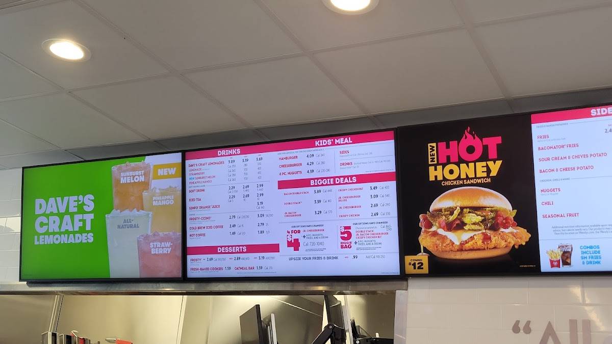 Wendy's меню