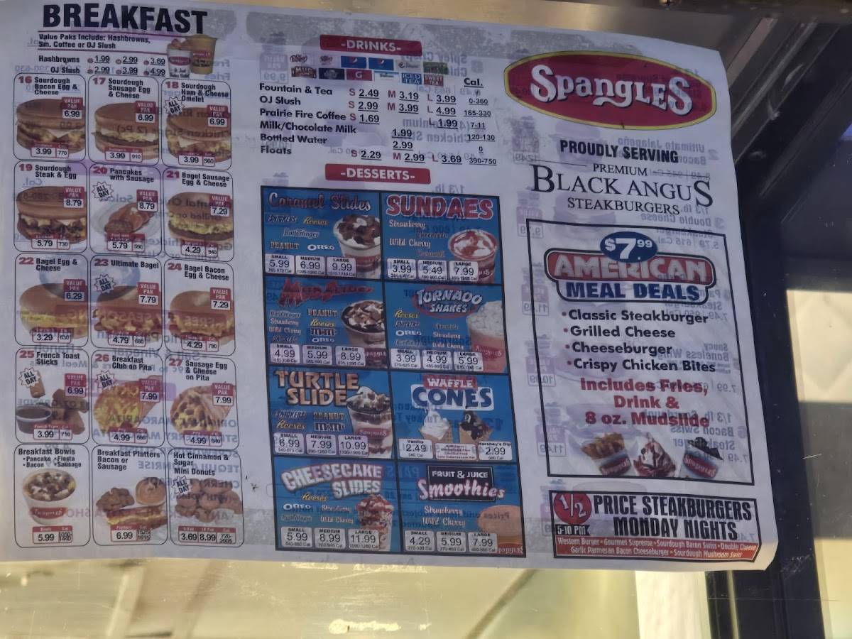 Spangles меню
