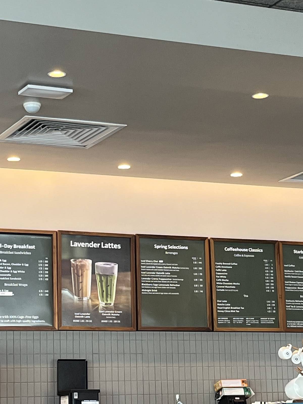 Starbucks меню