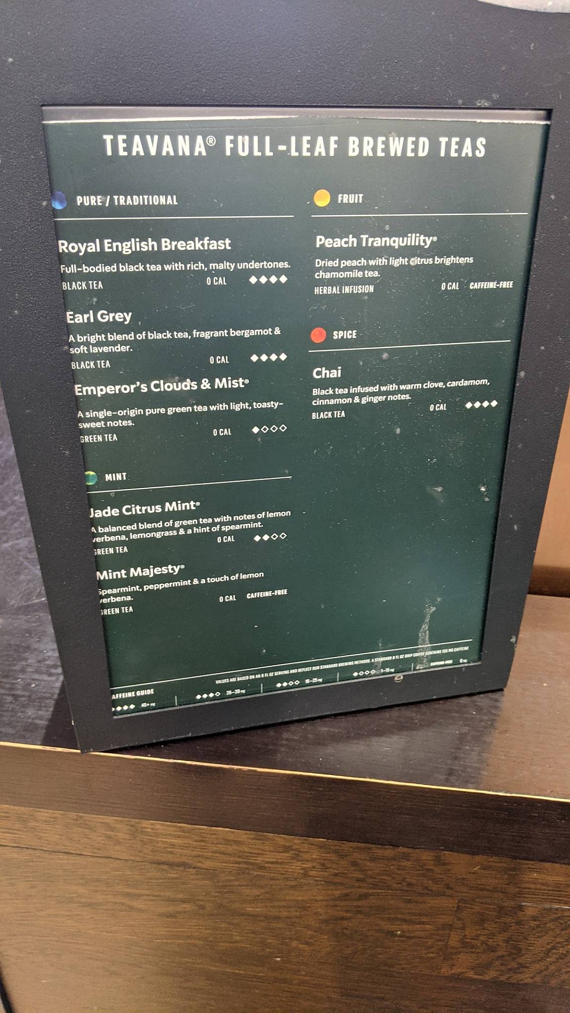 Starbucks Coffee Company меню