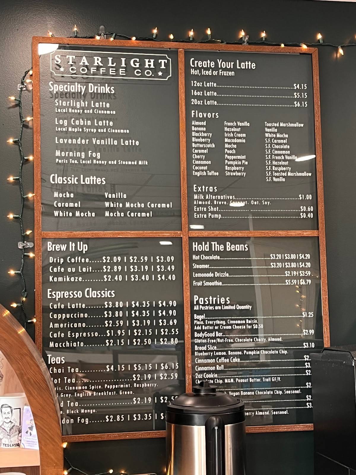 Starlight Coffee Co. меню