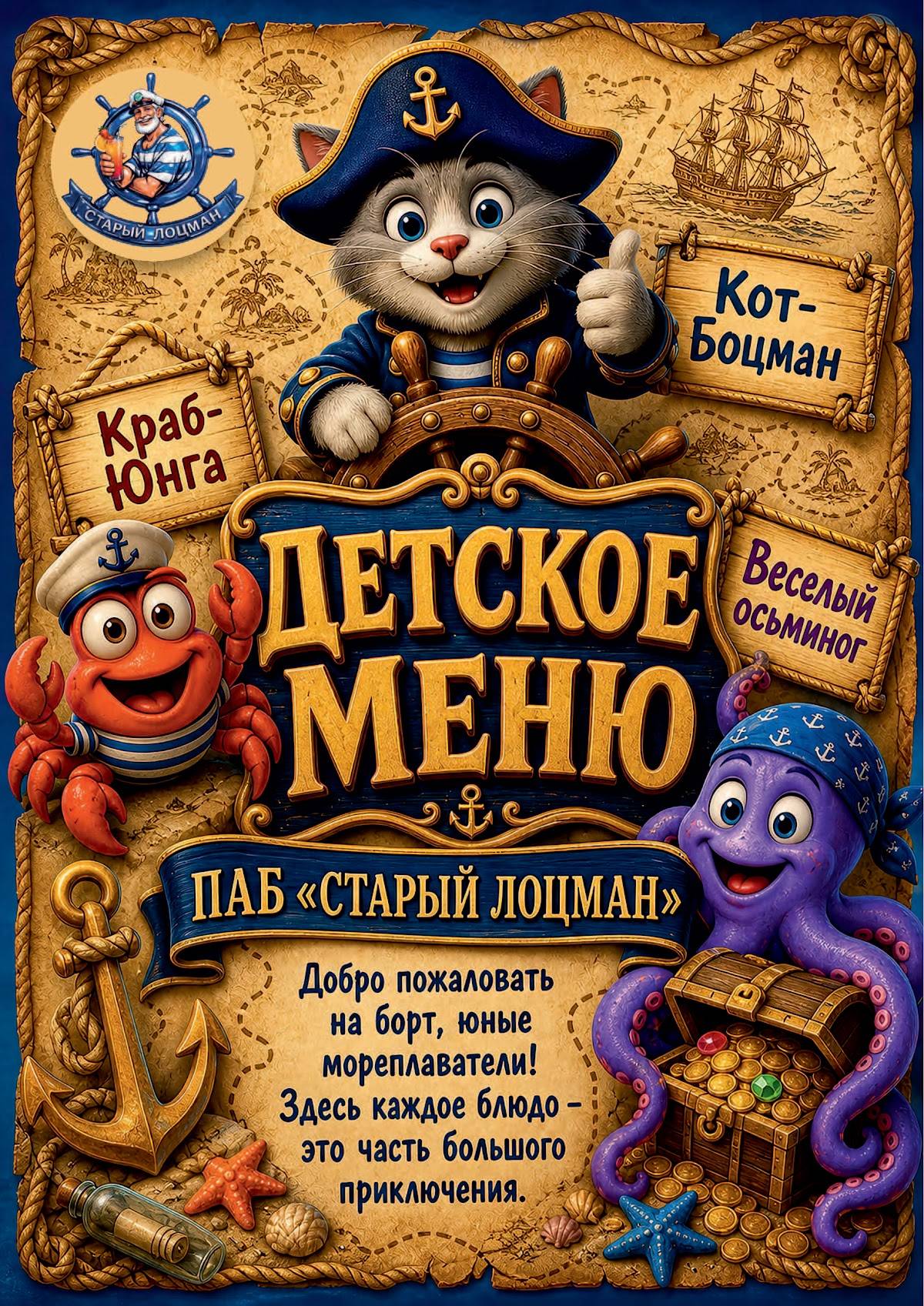 Старый Лоцман меню