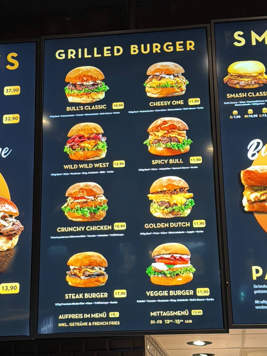 Bull's Kitchen Burger, Steak & Co. меню