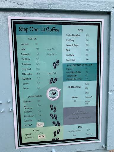 Step One: Coffee меню