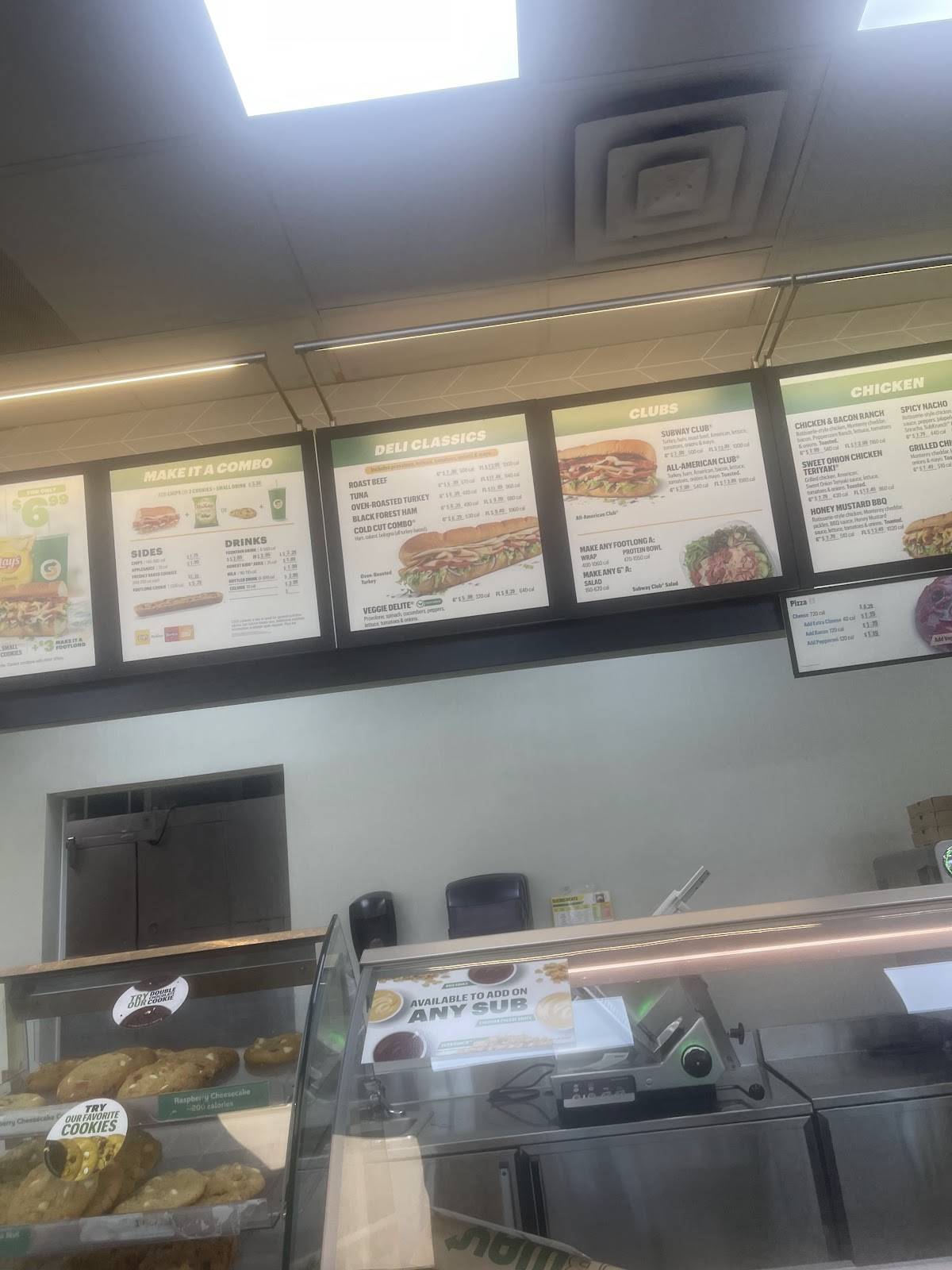 Subway меню