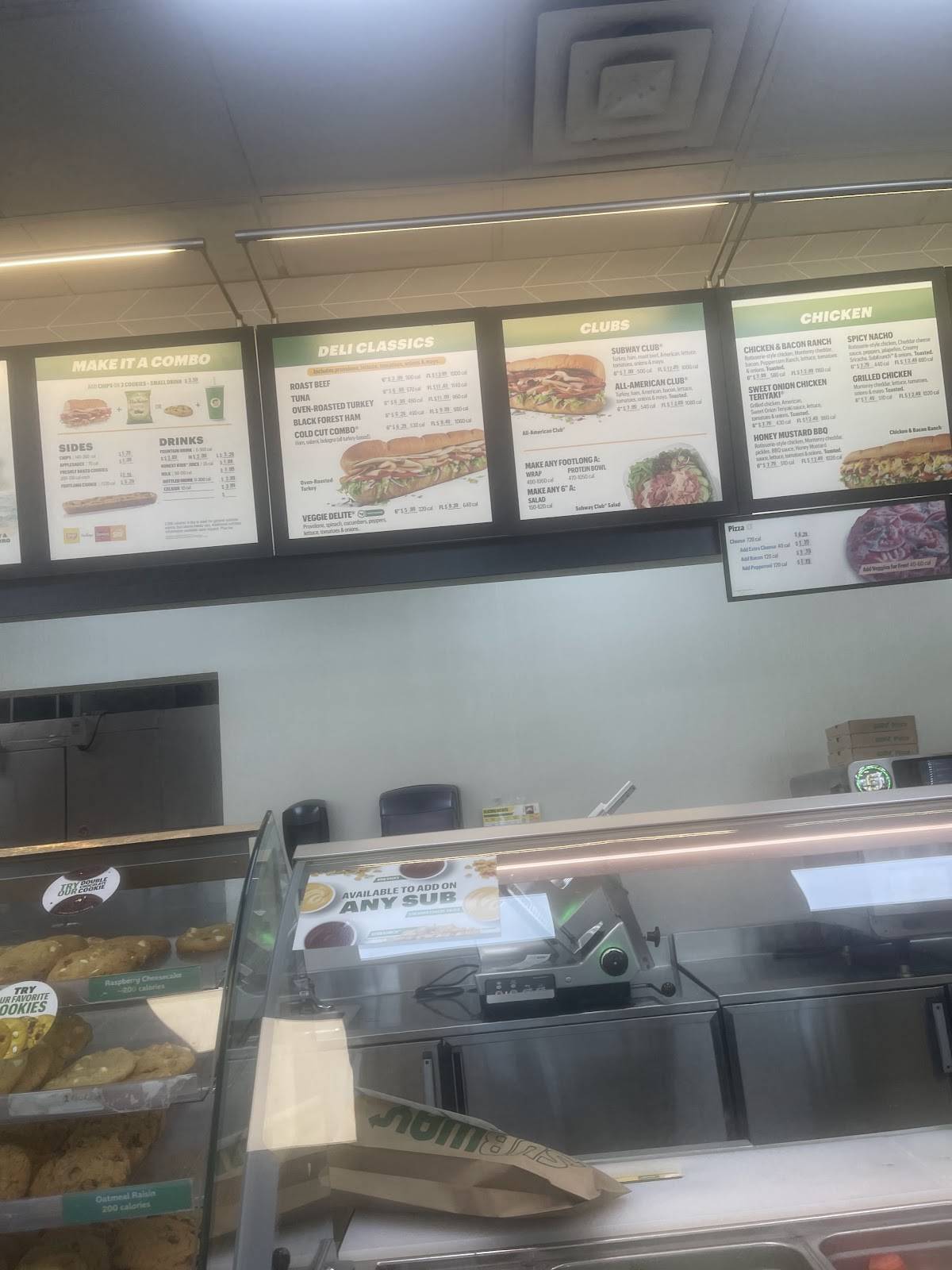 Subway меню