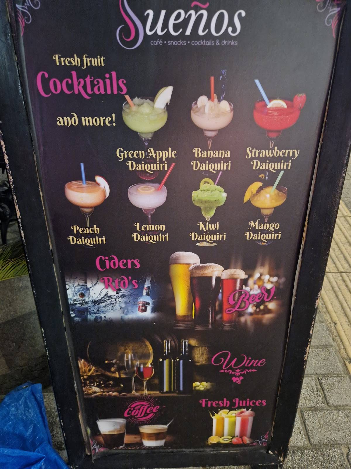 Suenos Cocktail-Shisha bar Rhodes/Ialysos меню