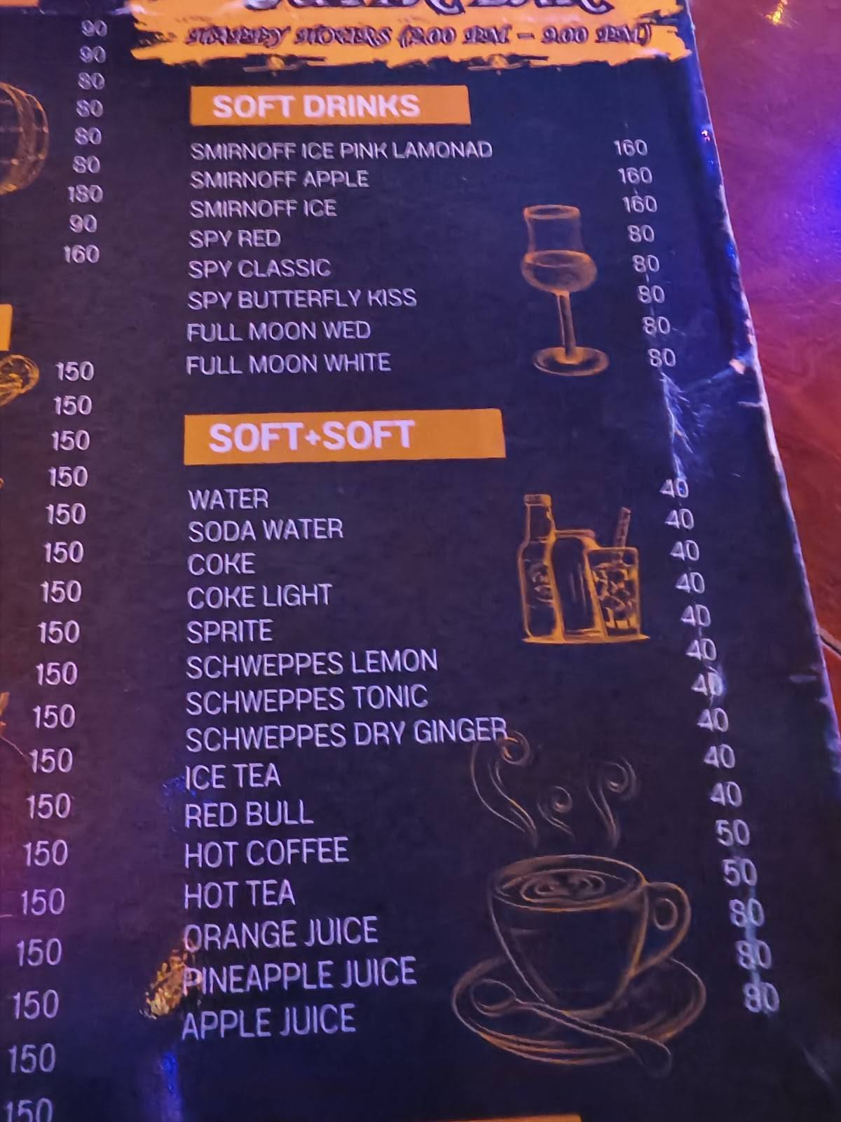 Sutin Bar меню