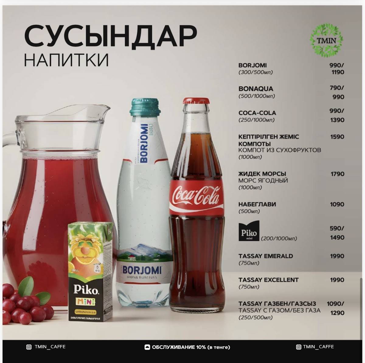 TMIN меню