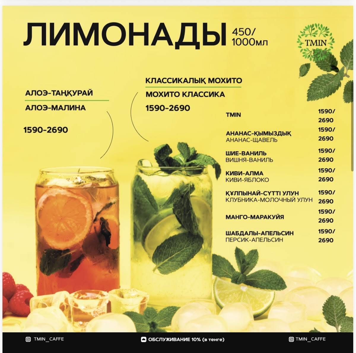 TMIN меню