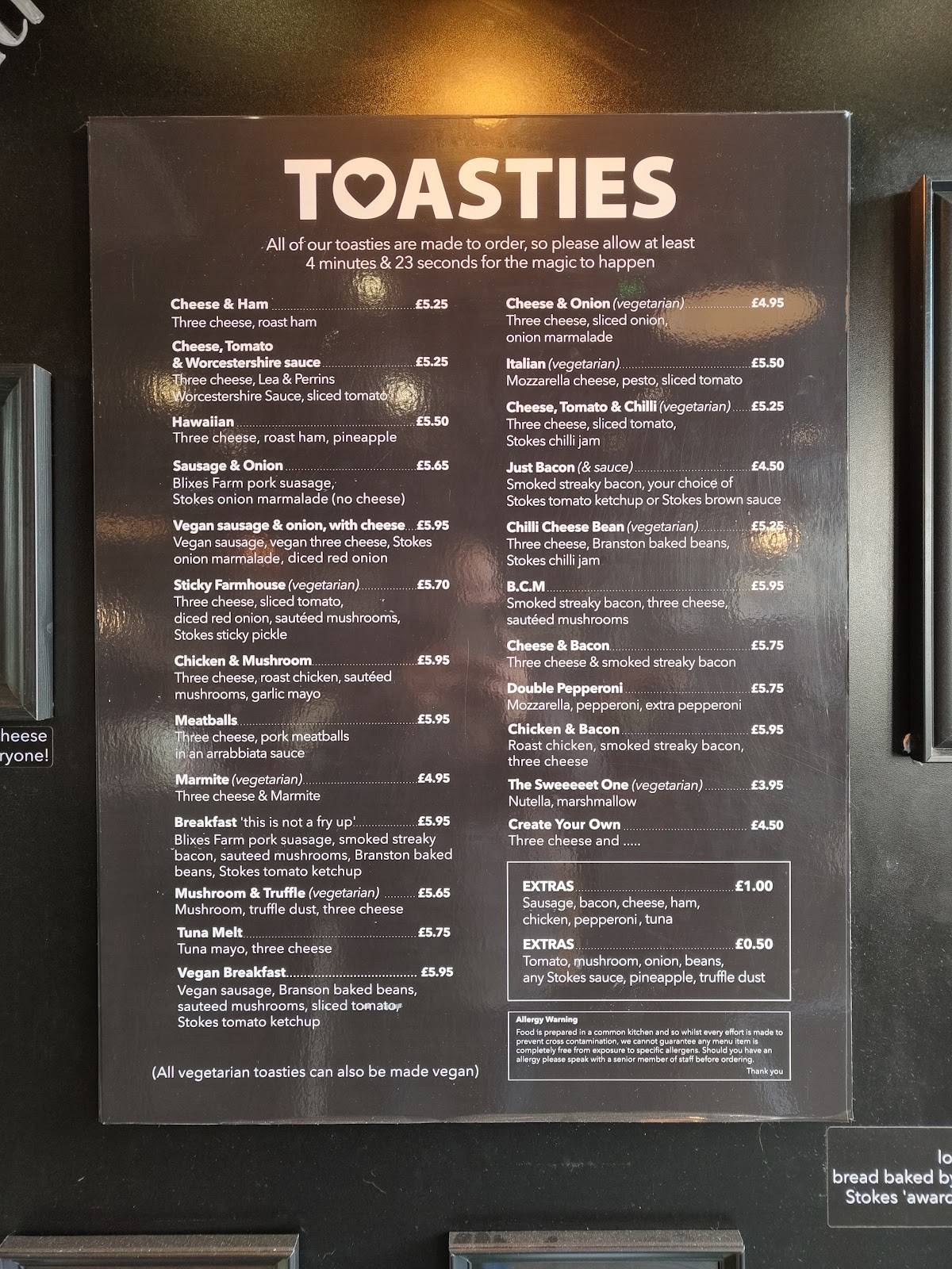 TOAST Witham меню