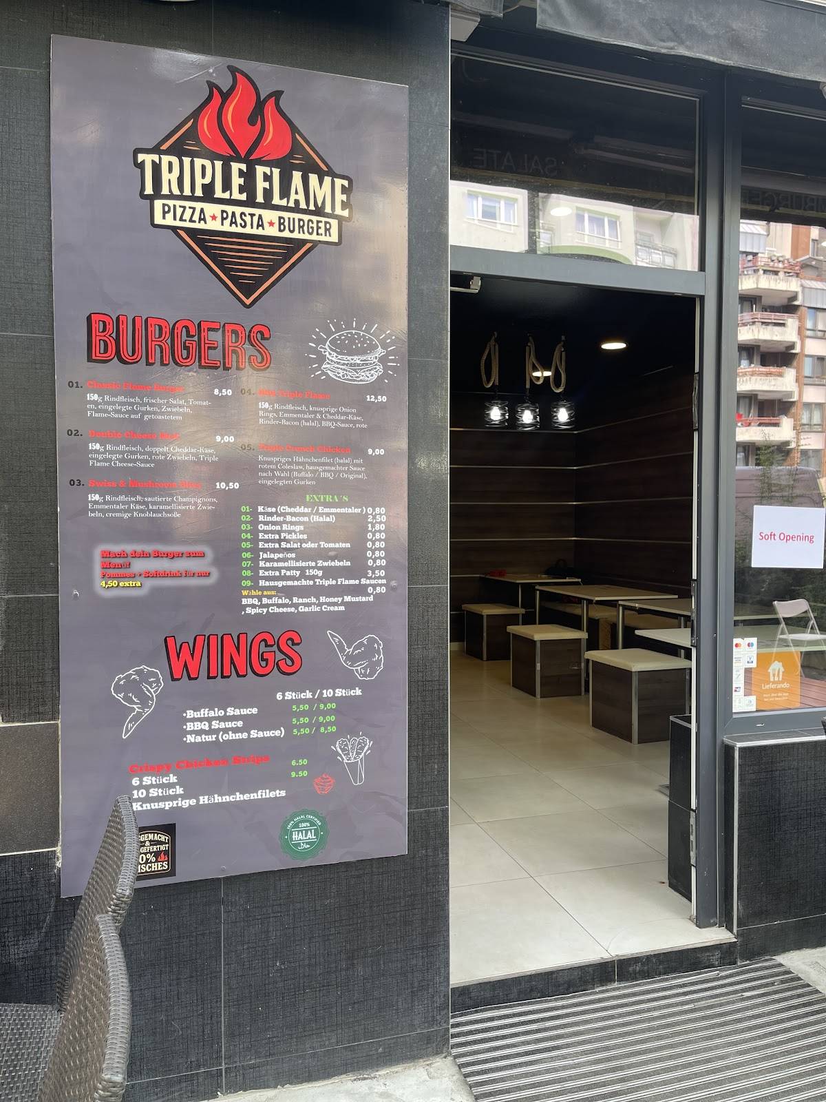 TRIPLE FLAME меню