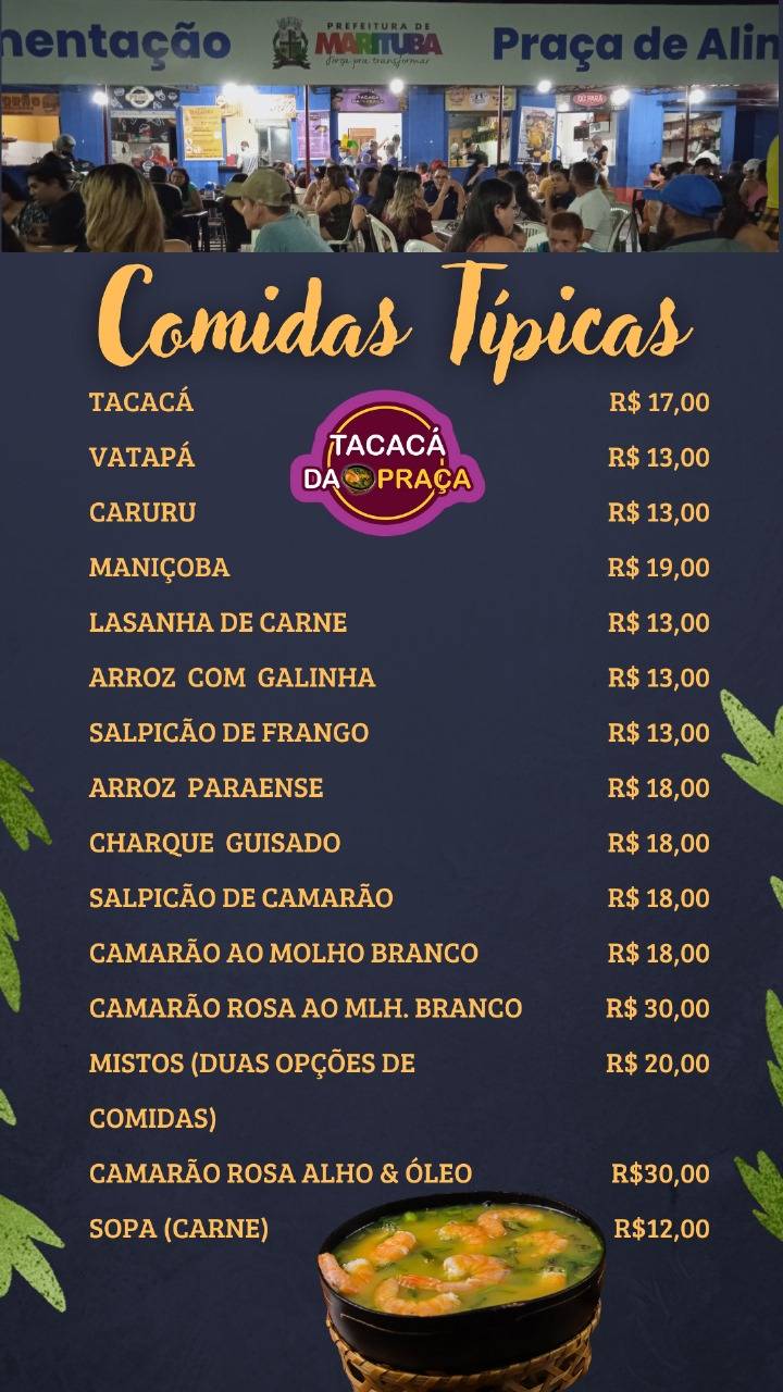 Tacacá da Praça меню