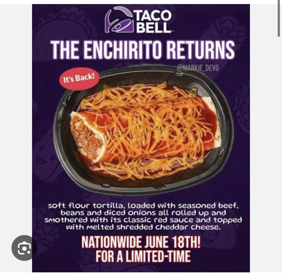 Taco Bell / KFC меню