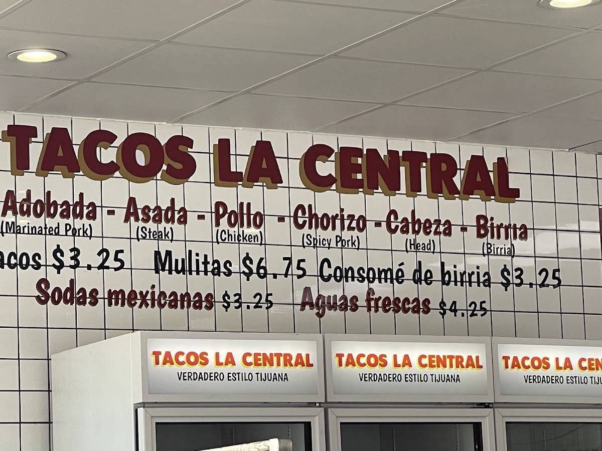 Tacos La Central меню