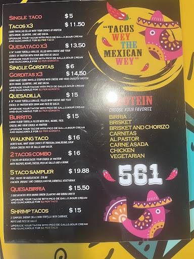 Tacos wey 561 меню