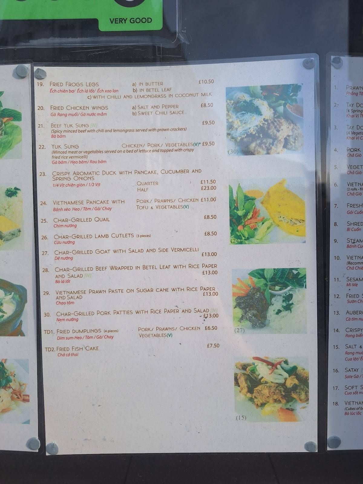 Tay Do Restaurant меню