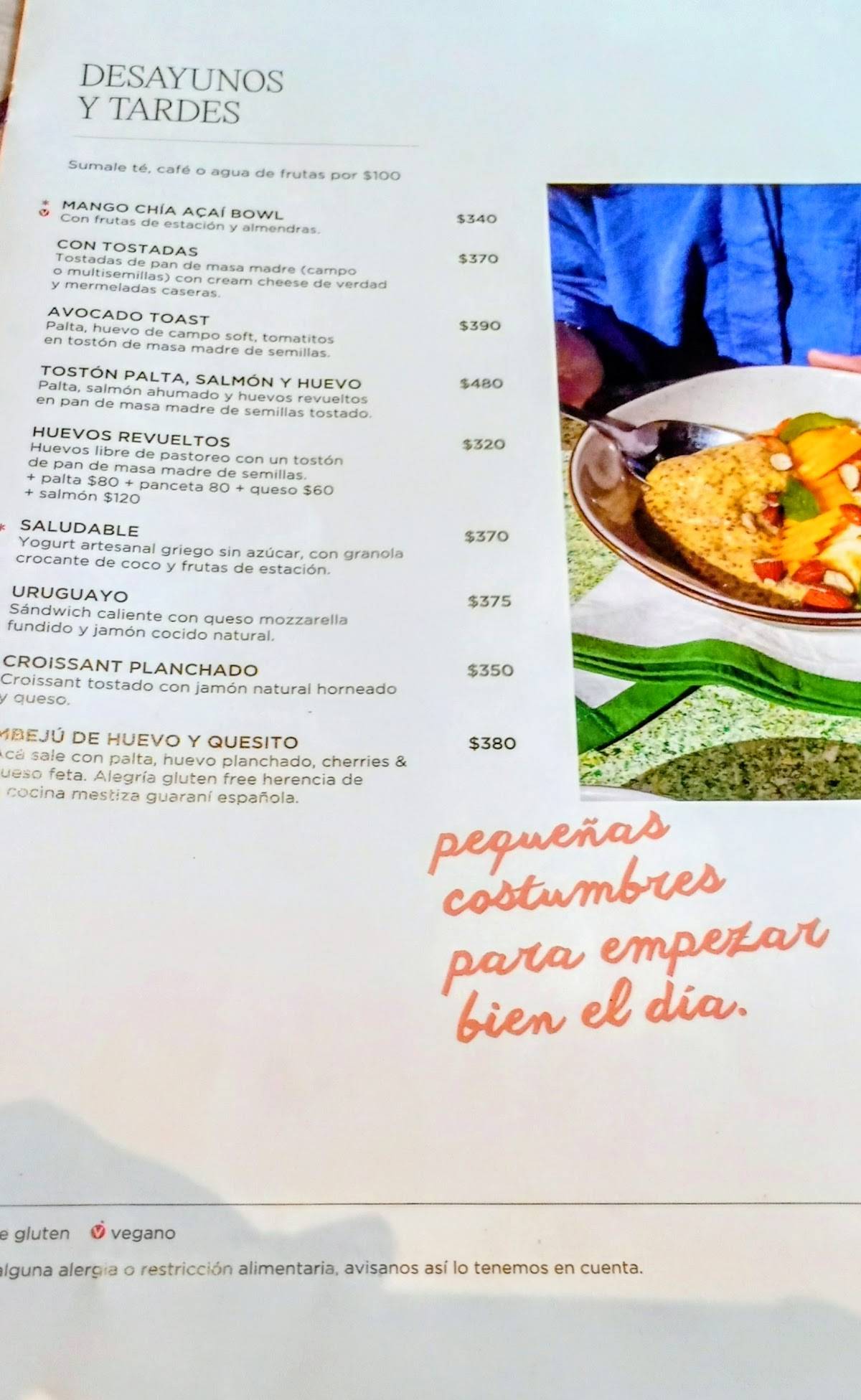 Tea Connection UY меню